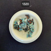 Nail Decoration - Sky Blue Butterflies