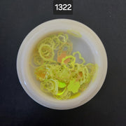 Nail Decoration - Neon Yellow Frames