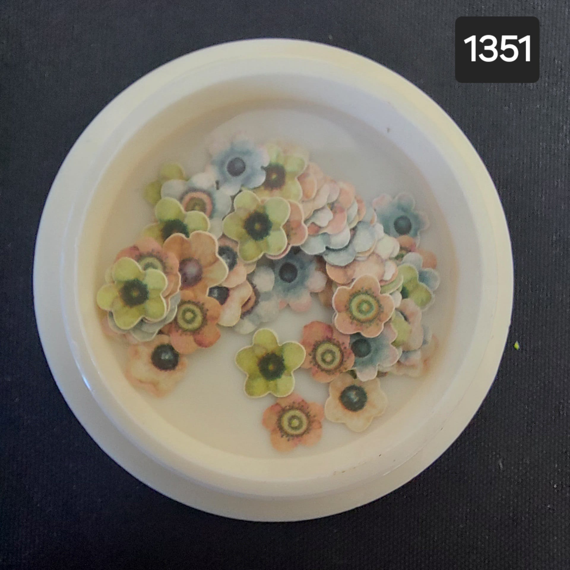 Nail Decoration - Multicolor Vintage Flowers