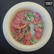 Nail Decoration - Pink Flowers with Leaves