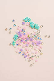 Nail Art Flowers Shells And Diamonds