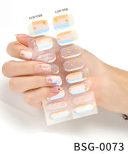 Semi Cured Gel Nail Wrap Stars Design